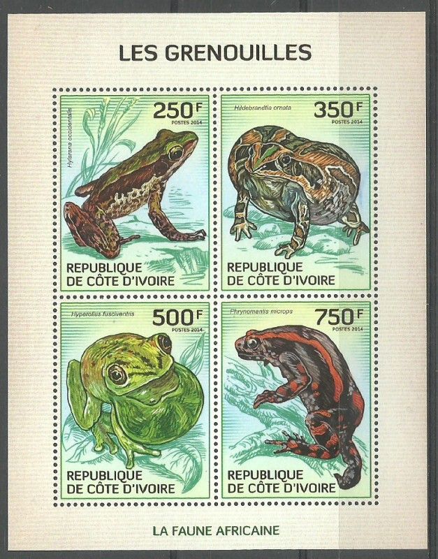 Znaczek Wybrzeże Kości Słoniowej 2014 Mi ark 1514-1517 Czyste **