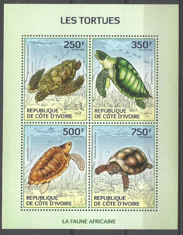 Znaczek Wybrzeże Kości Słoniowej 2014 Mi ark 1524-1527 Czyste **