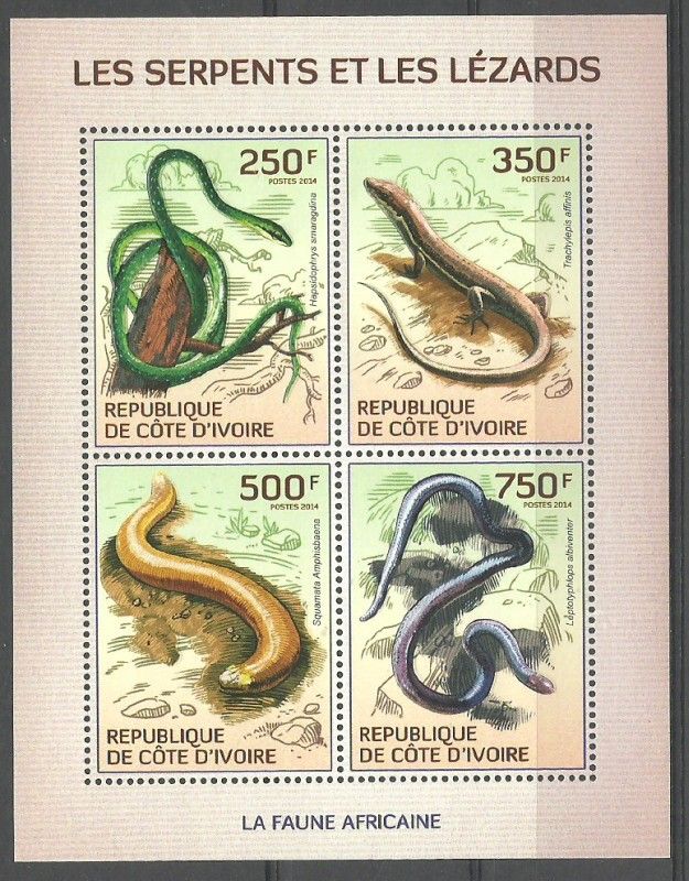 Znaczek Wybrzeże Kości Słoniowej 2014 Mi ark 1529-1532 Czyste **