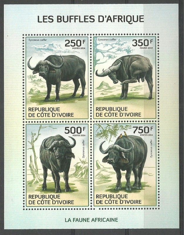 Znaczek Wybrzeże Kości Słoniowej 2014 Mi ark 1584-1587 Czyste **