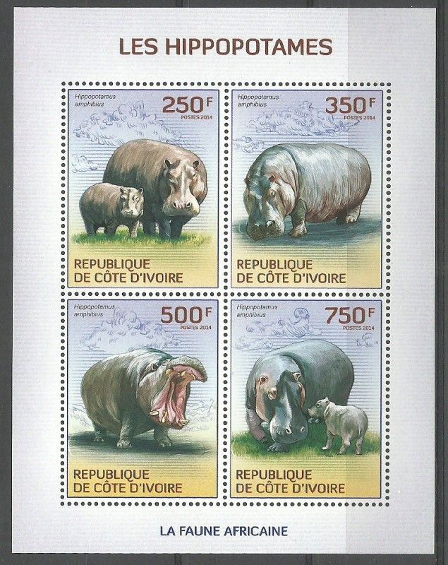 Znaczek Wybrzeże Kości Słoniowej 2014 Mi ark 1604-1607 Czyste **