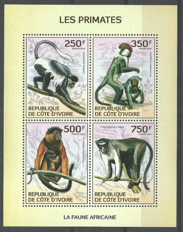 Znaczek Wybrzeże Kości Słoniowej 2014 Mi ark 1614-1617 Czyste **