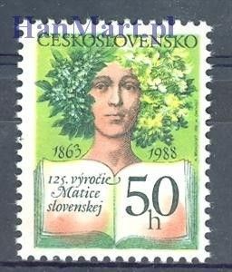 Znaczek Czechosłowacja 1988 Mi 2956 Czyste **