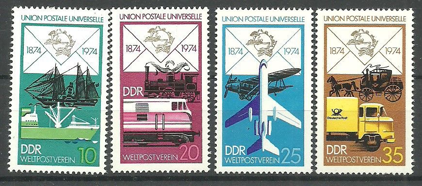 Znaczek NRD / DDR 1974 Mi 1984-1987 Czyste **