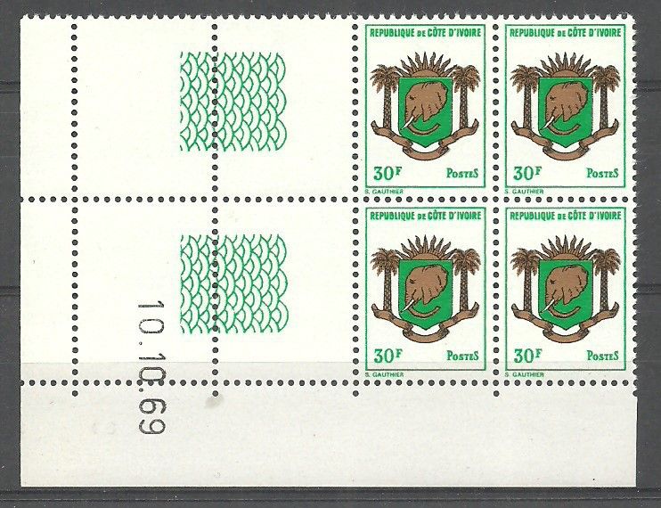 Znaczek Wybrzeże Kości Słoniowej 1969 Mi 350 Czyste **