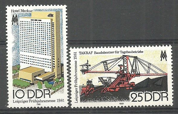 Znaczek NRD / DDR 1981 Mi 2593-2594 Czyste **
