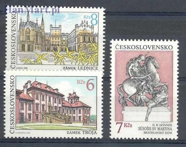 Znaczek Czechosłowacja 1992 Mi 3126-3128 Czyste **