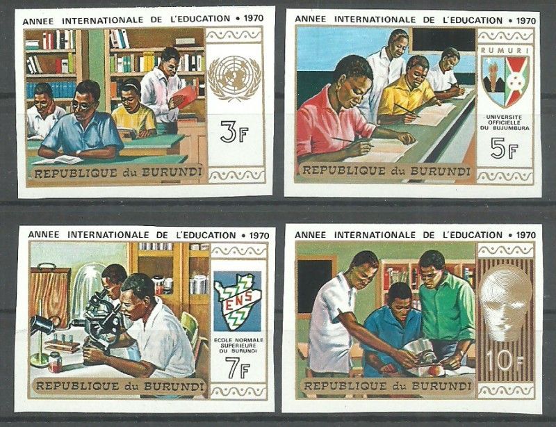 Znaczek Burundi 1970 Mi 657-660B Czyste **