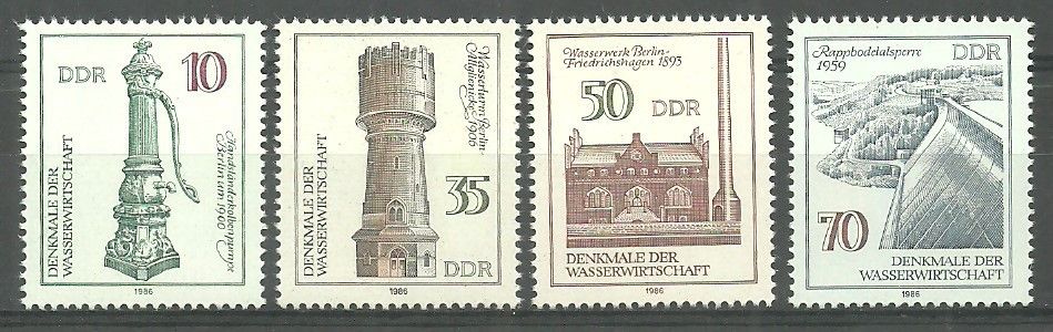Znaczek NRD / DDR 1986 Mi 2993-2996 Czyste **