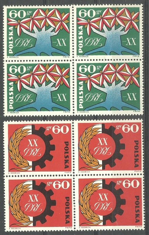 Znaczek Polska 1964 Mi 1473-1474 Fi 1325-1326 Czyste **