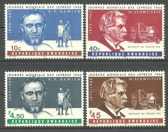 Znaczek Rwanda 1966 Mi 143-146 Czyste **