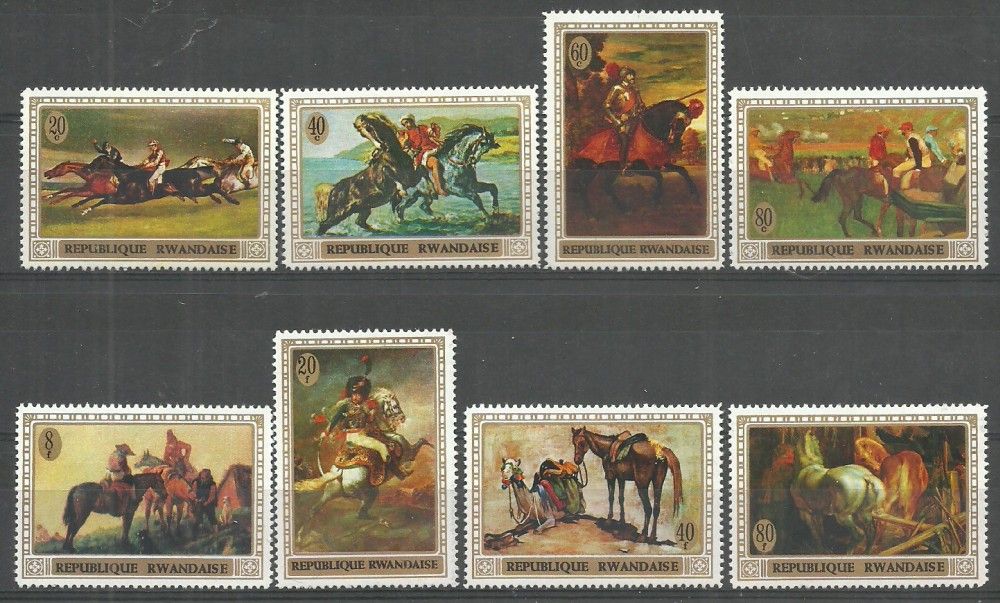 Znaczek Rwanda 1970 Mi 367-374 Czyste **