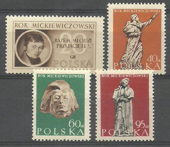 Znaczek Polska 1955 Mi 948-951 Fi 804-807 Czyste **