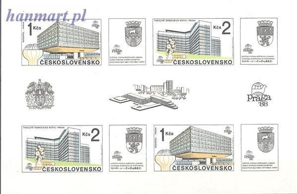 Znaczek Czechosłowacja 1988 Mi bl 86 Czyste **