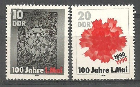 Znaczek NRD / DDR 1990 Mi 3322-3323 Czyste **