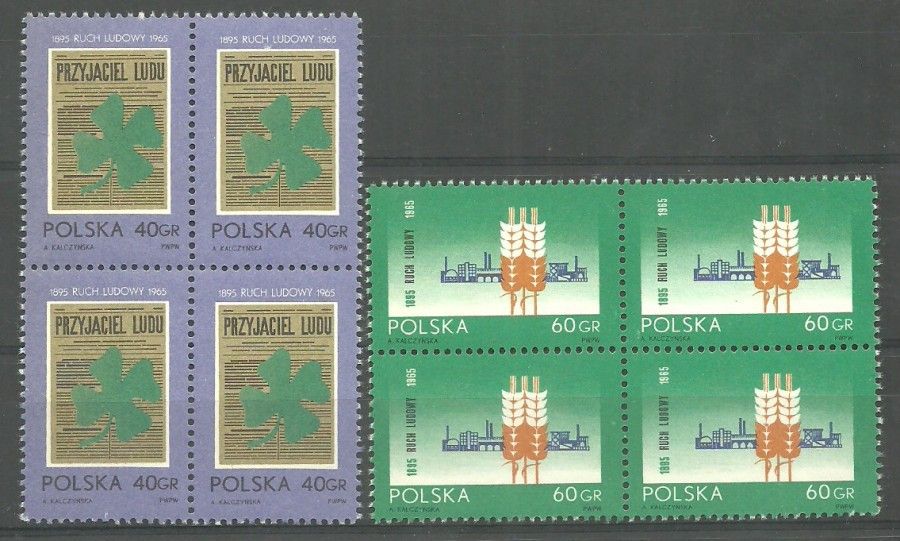 Znaczek Polska 1965 Mi 1585-1586 Fi 1436-1437 Czyste **