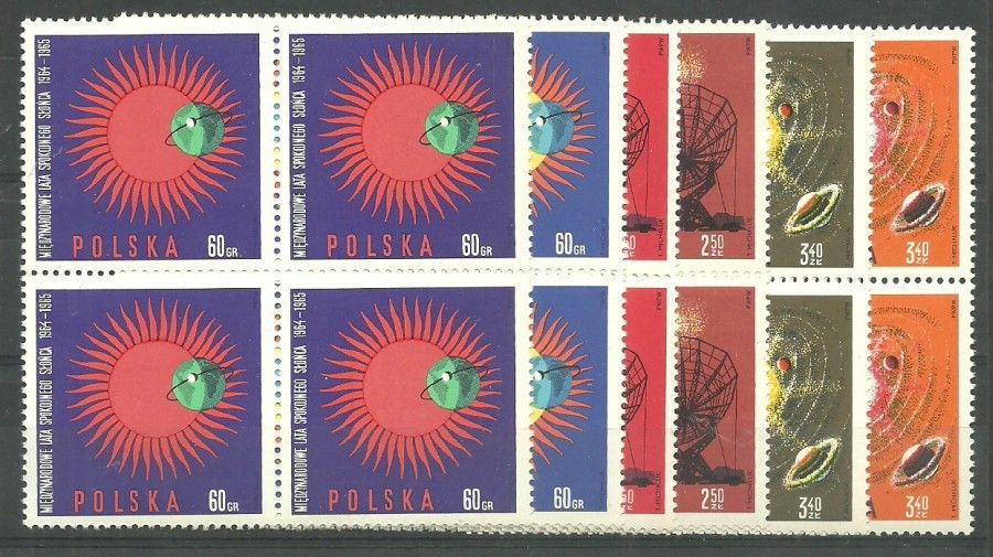 Znaczek Polska 1965 Mi 1606-1611 Fi 1457-1462 Czyste **