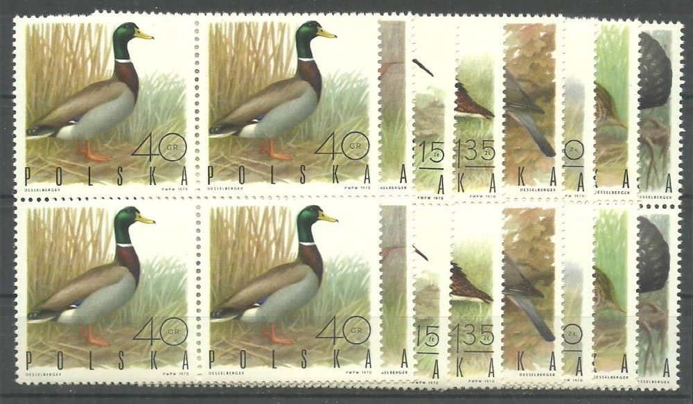 Znaczek Polska 1970 Mi 1988-1995 Fi 1841-1848 Czyste **