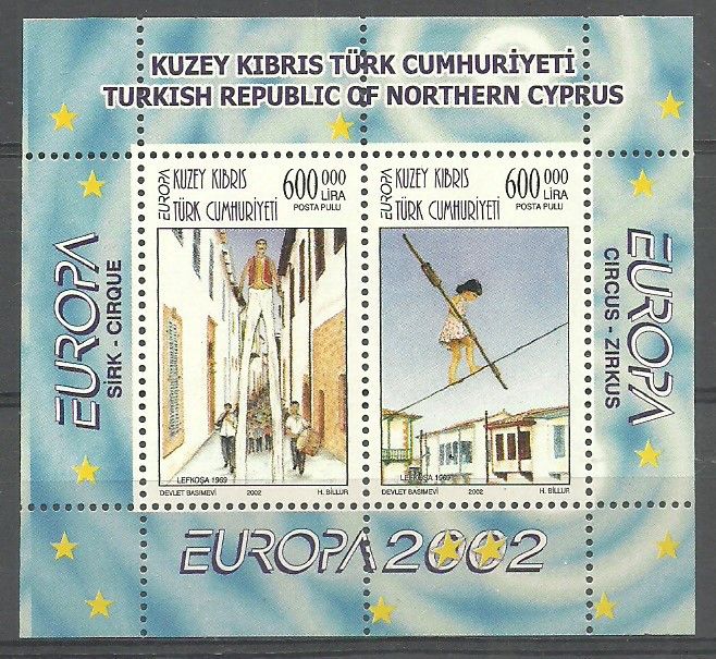Znaczek Cypr Północny 2002 Mi bl 20 Czyste **