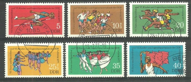 Znaczek Niemcy 1977 Mi abo 2241-2246 Stemplowane