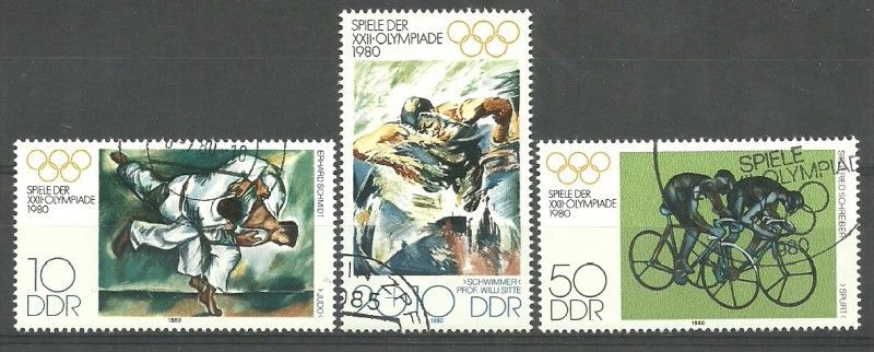 Znaczek Niemcy 1980 Mi abo 2528-2530 Stemplowane