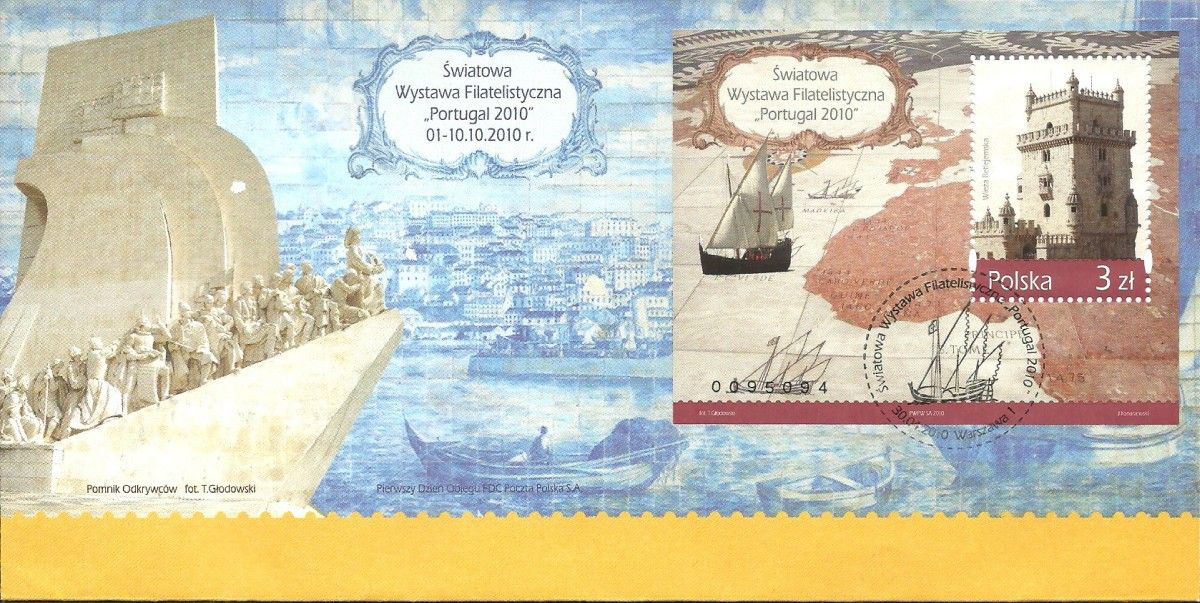Znaczek Polska 2010 Mi bl 194 Fi bl 225 FDC