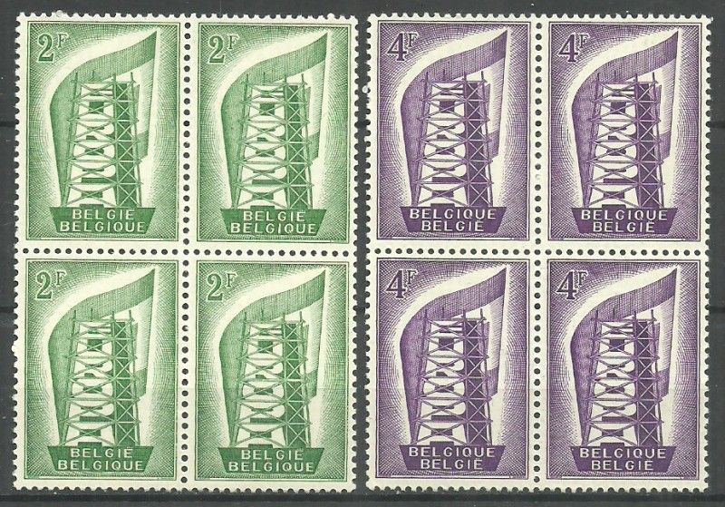 Znaczek Belgia 1956 Mi 1043-1044 Czyste **