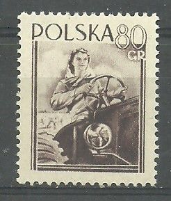 Znaczek Polska 1954 Mi 841 Fi 703 Czyste **