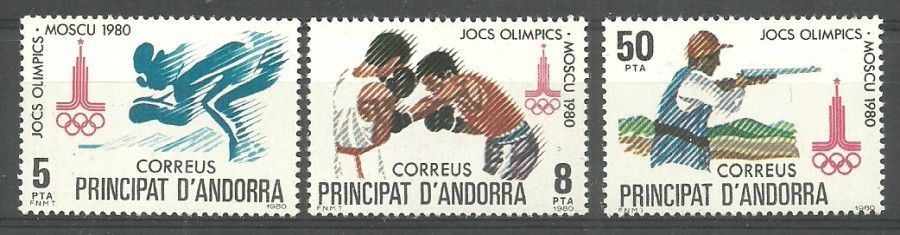 Znaczek Andora (hiszpańska) 1980 Mi 133-135 Czyste **