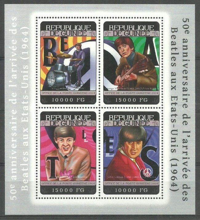 Znaczek Gwinea 2014 Mi ark 10477-10480 Czyste **