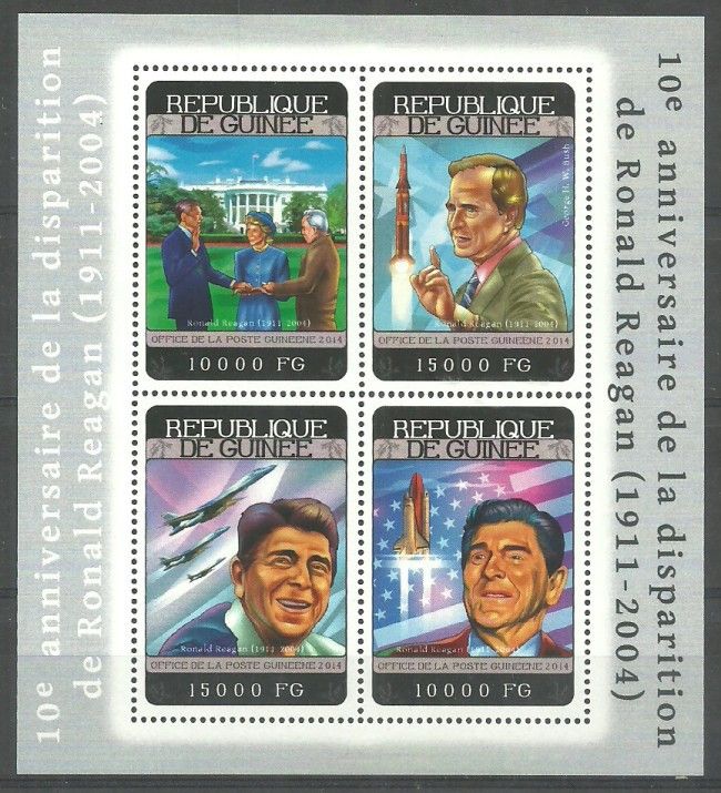 Znaczek Gwinea 2014 Mi ark 10507-10510 Czyste **