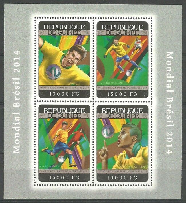 Znaczek Gwinea 2014 Mi ark 10527-10530 Czyste **