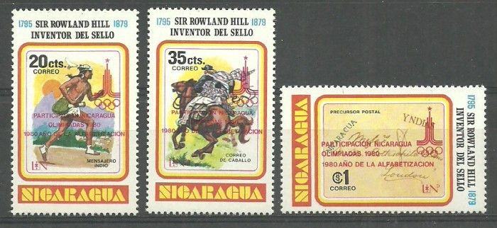 Znaczek Nikaragua 1980 Mi 2163-2165 Czyste **