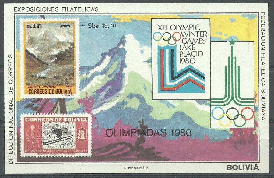 Znaczek Boliwia 1979 Mi bl 89 Czyste **