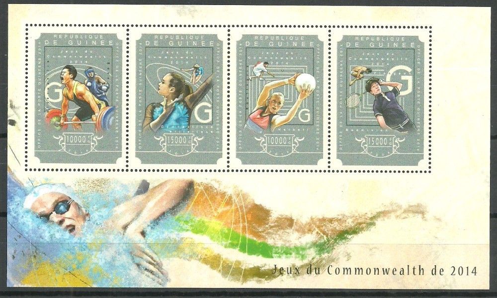 Znaczek Gwinea 2014 Mi ark 10887-10890 Czyste **