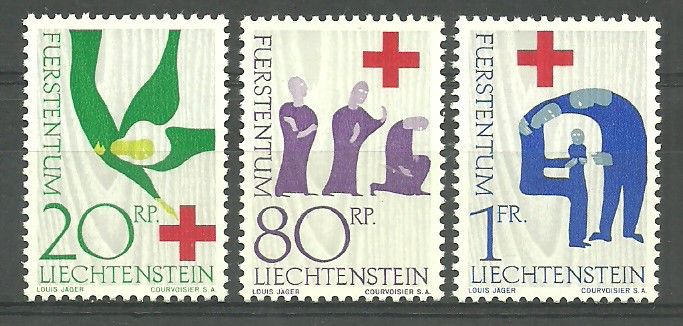 Znaczek Liechtenstein 1963 Mi 428-430 Czyste **