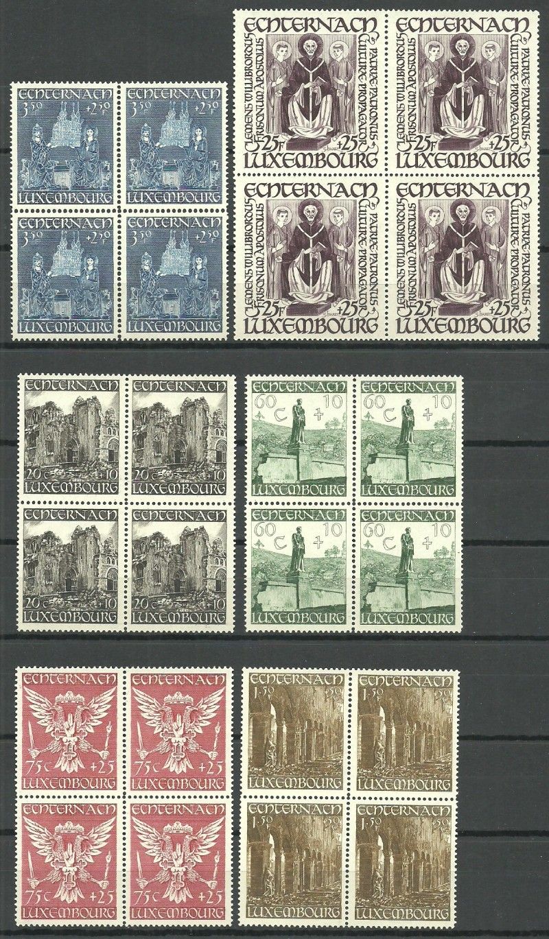 Znaczek Luksemburg 1947 Mi 417-422 Czyste **