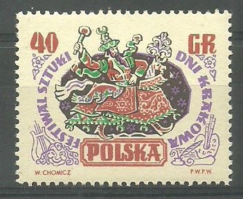 Znaczek Polska 1955 Mi 918 Fi 776 Czyste **