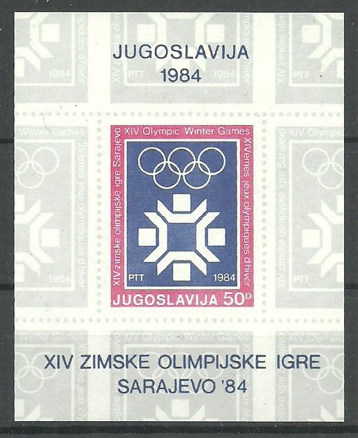 Znaczek Jugosławia 1983 Mi bl 22 Czyste **