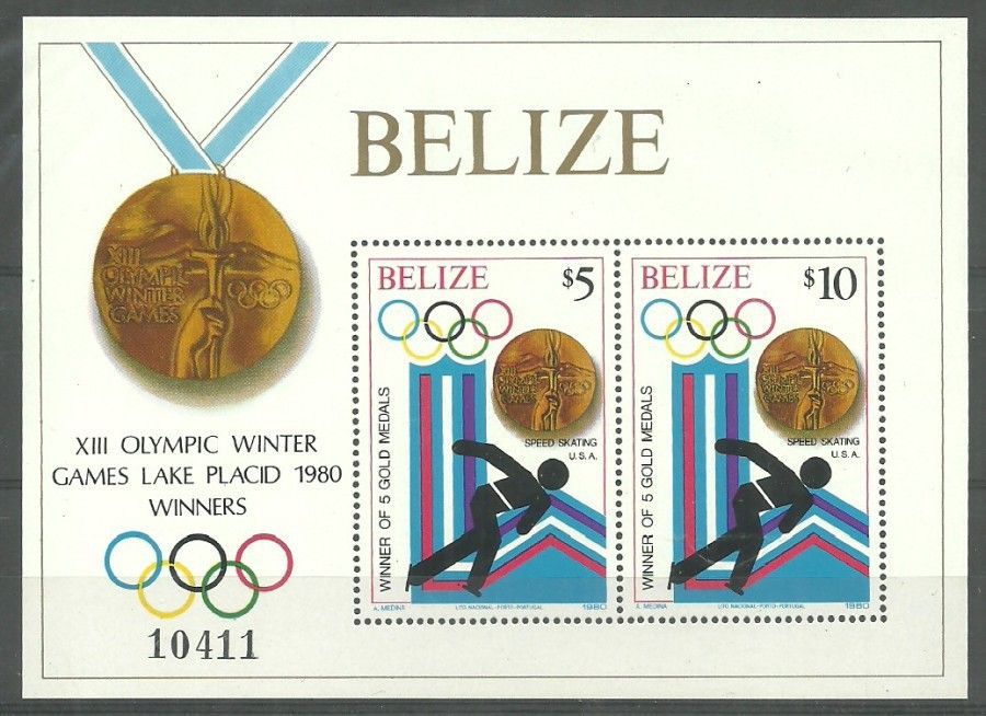 Znaczek Belize 1980 Mi bl 20 Czyste **