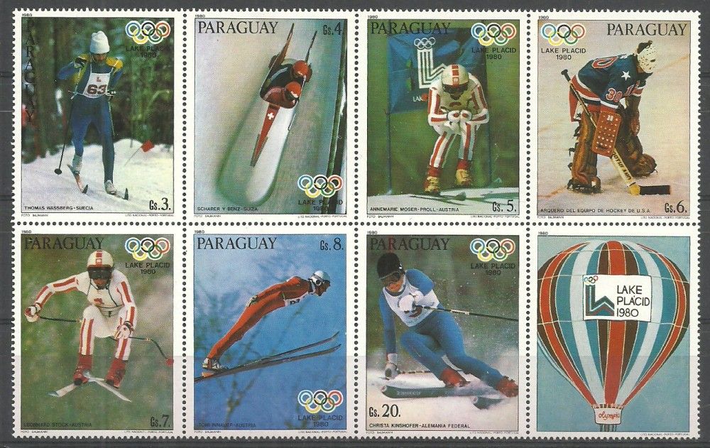 Znaczek Paragwaj 1980 Mi zf 3281-3289 Czyste **