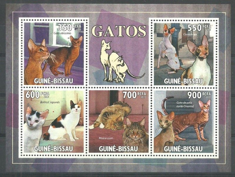 Znaczek Gwinea Bissau 2010 Mi ark 4773-4777 Czyste **