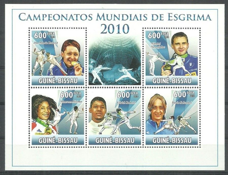Znaczek Gwinea Bissau 2010 Mi ark 5134-5138 Czyste **