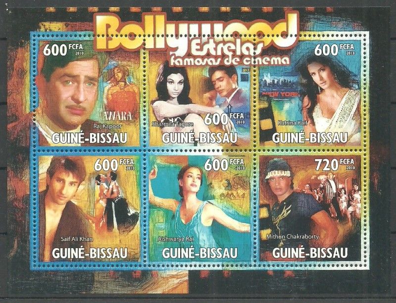 Znaczek Gwinea Bissau 2010 Mi ark 5173-5178 Czyste **