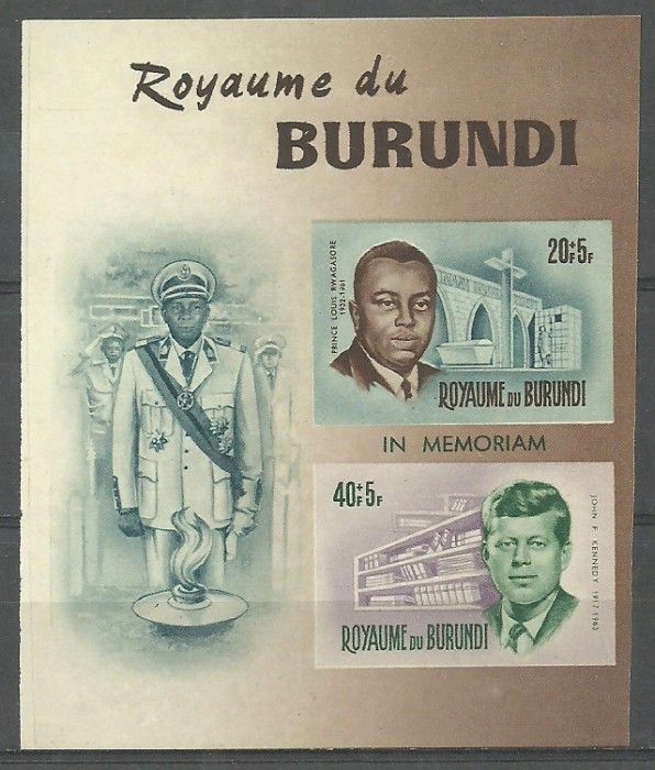 Znaczek Burundi 1966 Mi bl 10B Czyste **