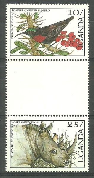 Znaczek Uganda 1987 Mi 517-518 Czyste **