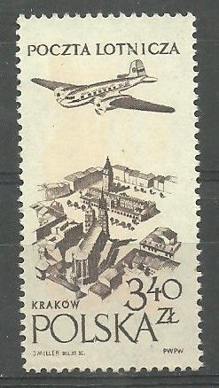 Znaczek Polska 1957 Mi 1037 Fi 892 Czyste **