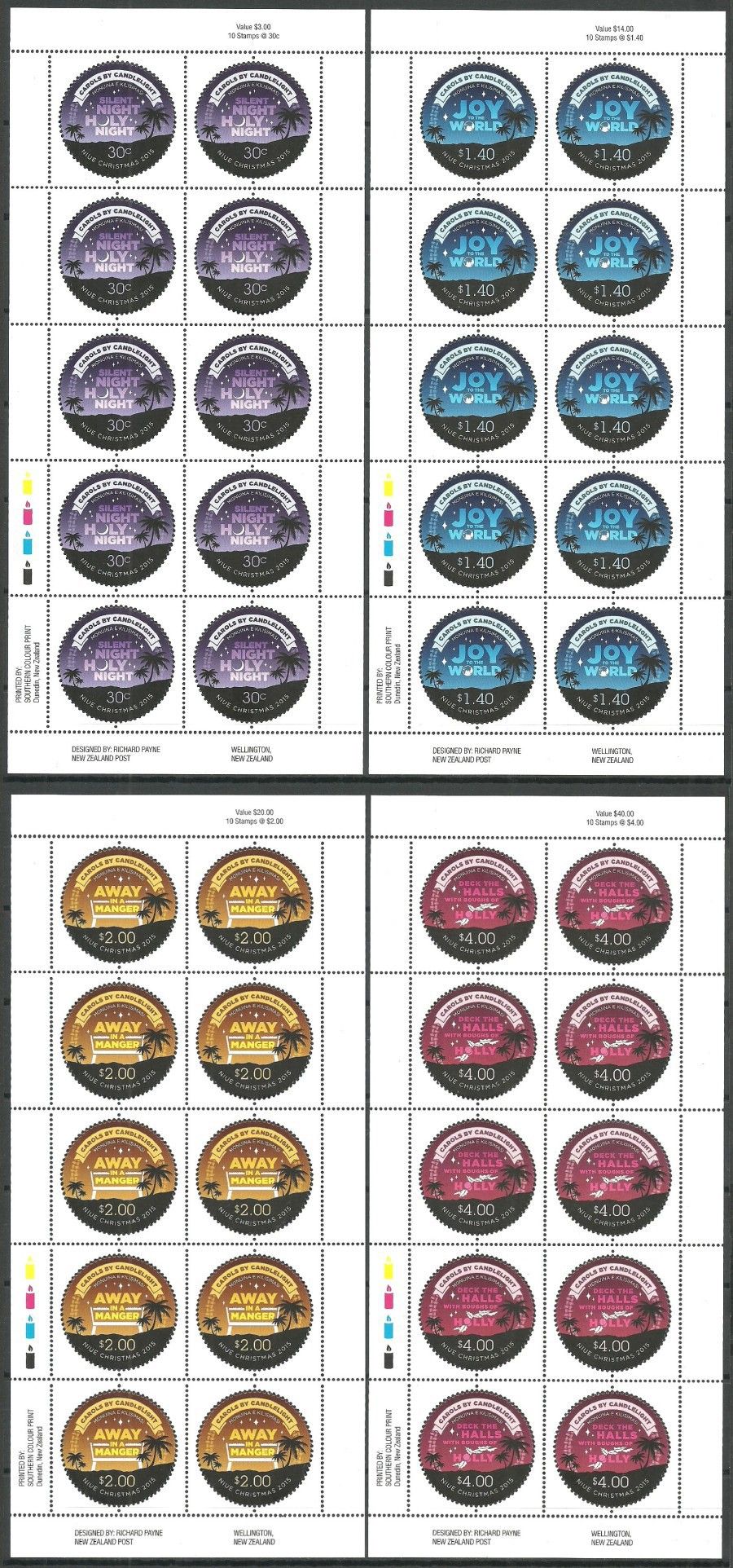 Znaczek Niue 2015 Mi ark 1256-1259 Czyste **