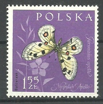 Znaczek Polska 1961 Mi 1286 Fi 1141 Czyste **