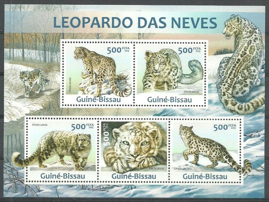 Znaczek Gwinea Bissau 2013 Mi ark 6536-6540 Czyste **